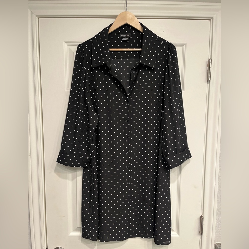 City Chic Polka Dot Tunic